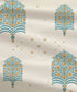 Celebration Queen Bedsheet Set, Saanjh Teal | 144 TC Cotton| 2 Pillow Covers