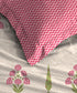Home Essential Royal Bloom Queen Bedsheet Set, Raya Pink| 144TC Cotton| 2 Pillow Covers