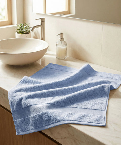 Luxehome Turkish Towel 1Pc Hand Towel, Blue Crest| 800 GSM Cotton