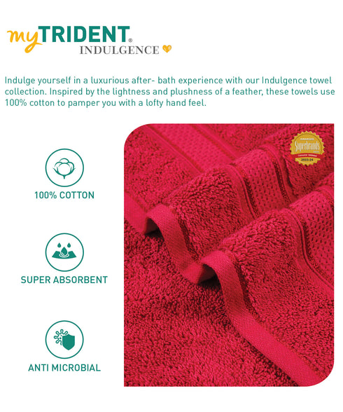 Indulgence 2Pc Hand Towel, Blood Red|600 GSM Cotton