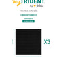 Quick Dry 3 Pc Wash Towel, Black|400 GSM Cotton