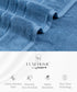Luxe Home 1Pc Hand Towel, Sea Blue| 600 GSM Cotton Bamboo