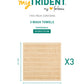 Quick Dry 3 Pc Wash Towel, Beige|400 GSM Cotton