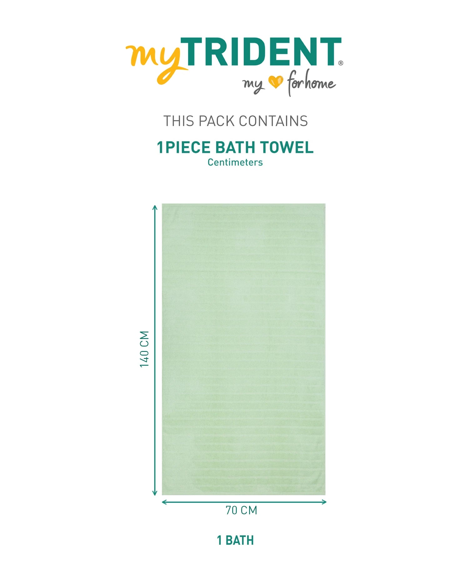 Quick Dry 1 Pc Bath Towel, Sage|400 GSM Cotton