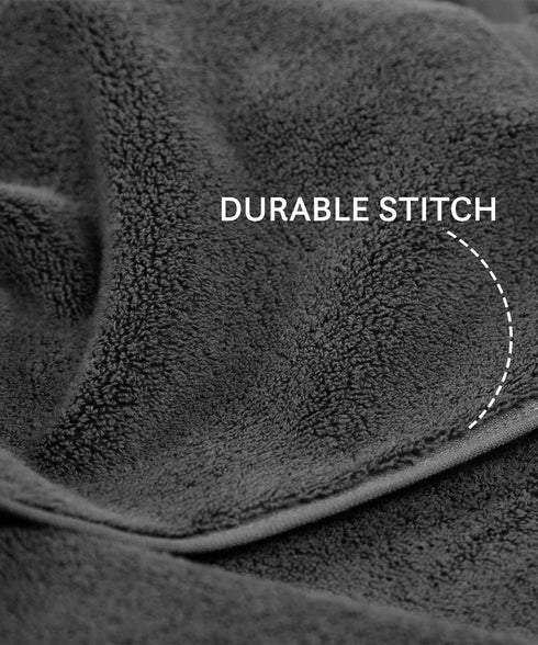 Luxury 4 PC Hand Towel Set, Charcoal|625 GSM Cotton|Anti Microbial