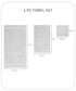 Luxury 6 PC Towel Set, Grey|625 GSM Cotton|Anti Microbial