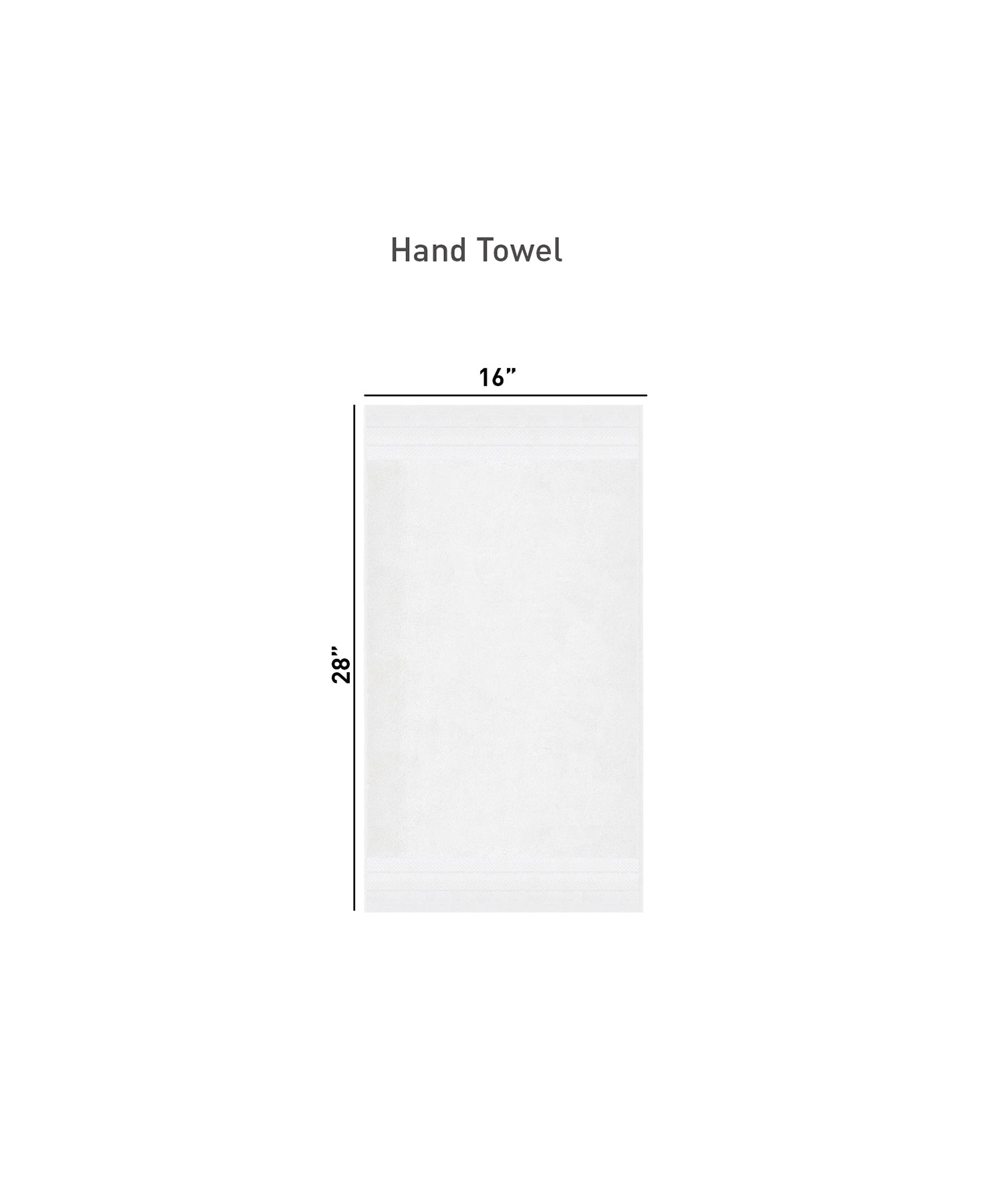 Nectarsoft 4 Piece Hand Towels, 625 GSM, 100% Cotton, White