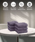 Luxury 6 Pc Face Towel Set, Purple|625 GSM Premium Cotton| Antimicrobial