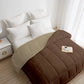 Soft Comfort Solid Double AC Blanket/Comforter, French Roast|200 GSM Micro Polyester|Reversible