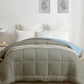 Soft Comfort Solid Double AC Blanket/Comforter, Blue Fog|200 GSM Micro Polyester|Reversible