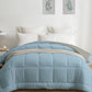 Soft Comfort Solid Double AC Blanket/Comforter, Blue Fog|200 GSM Micro Polyester|Reversible