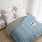 Soft Comfort Solid Double AC Blanket/Comforter, Blue Fog|200 GSM Micro Polyester|Reversible