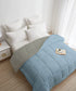 Soft Comfort Solid Double AC Comforter, Blue Fog|200 GSM Micro Polyester|Reversible