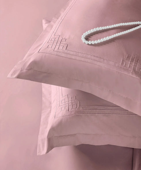 Nectarsoft Luxe Living Solid King Bedsheet Set, Windsor, Peach Bloom|300 TC Cotton| 2 Pillow Cover