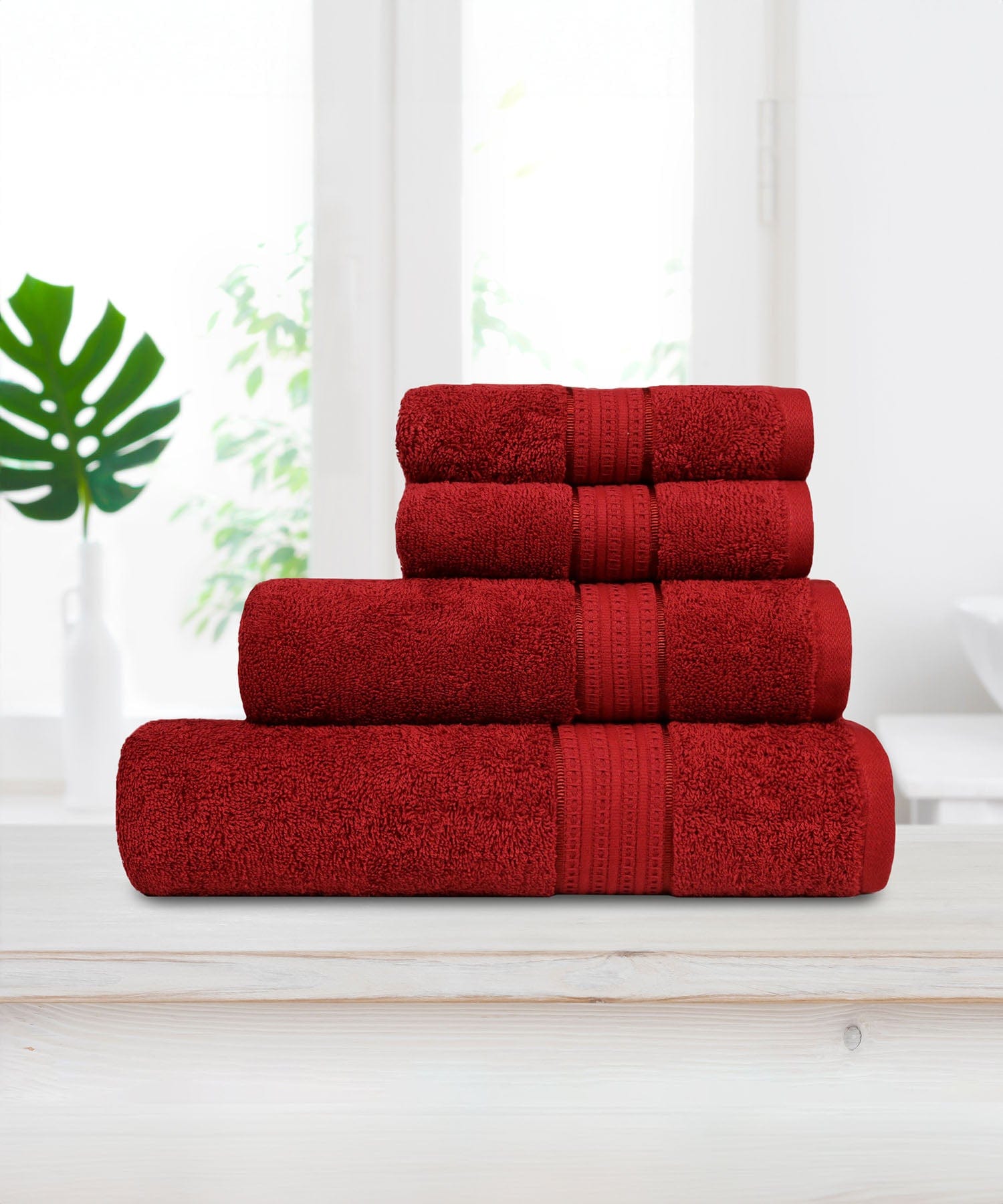 CARNIVAL TOWEL,100% Cotton,Durable,Super Soft, LOVELY RED