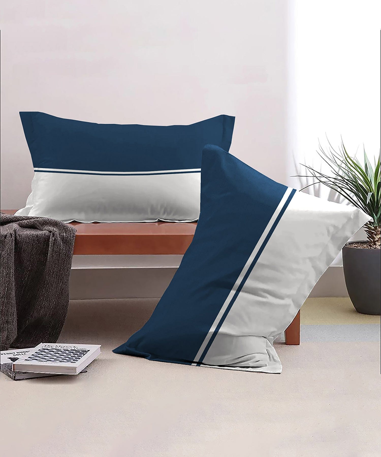 Urban Comfort Pillow Covers Set, 144 TC, 100% Cotton, Audrey