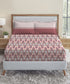 Urban Comfort Queen Bedsheet Set, Delicate Blush |144 TC Cotton| 2 Pillow Covers