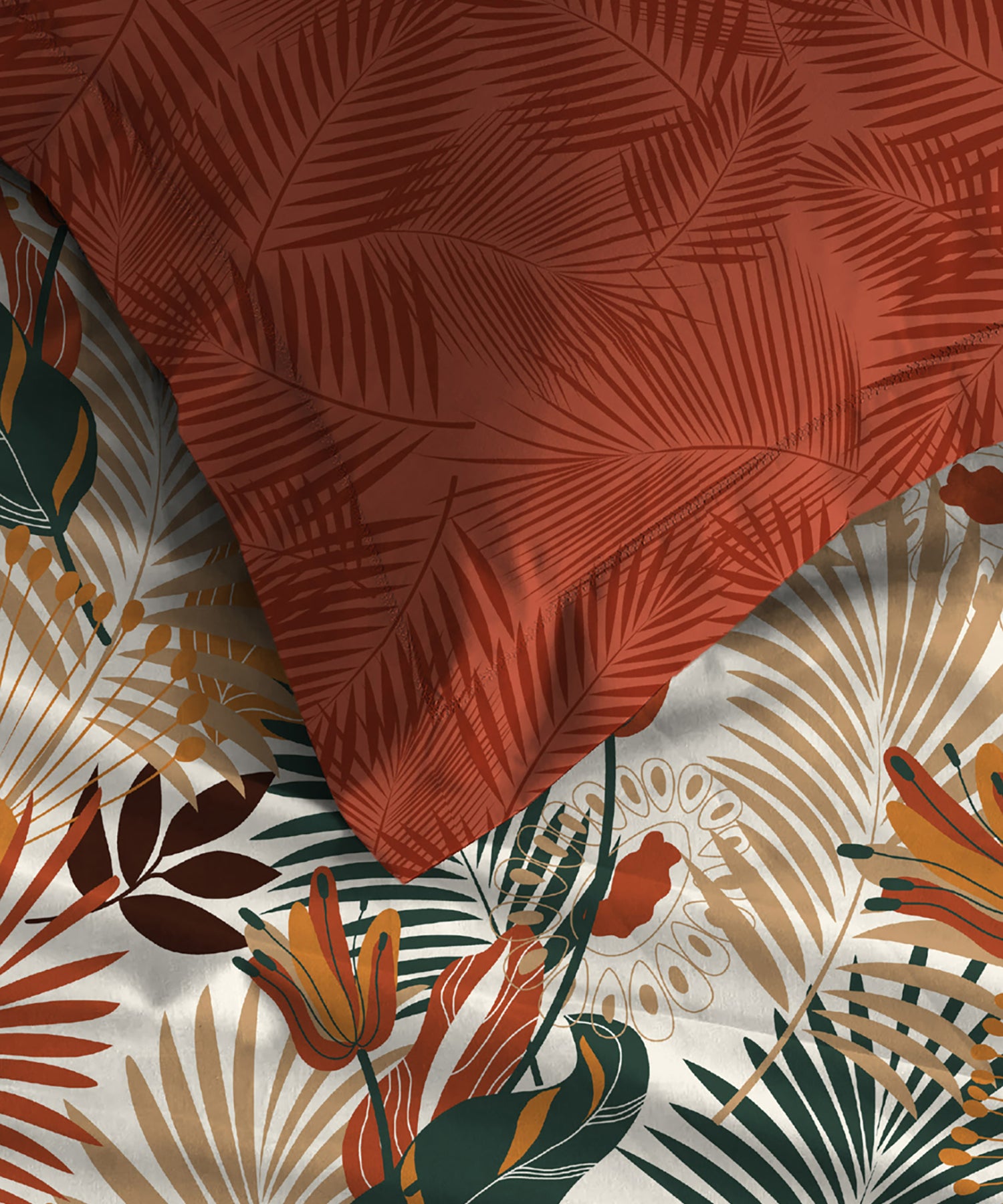 Urban Comfort Queen Bedsheet Set, Tropicana Wine Red| 120 GSM Cotton| 2 Pillow Covers