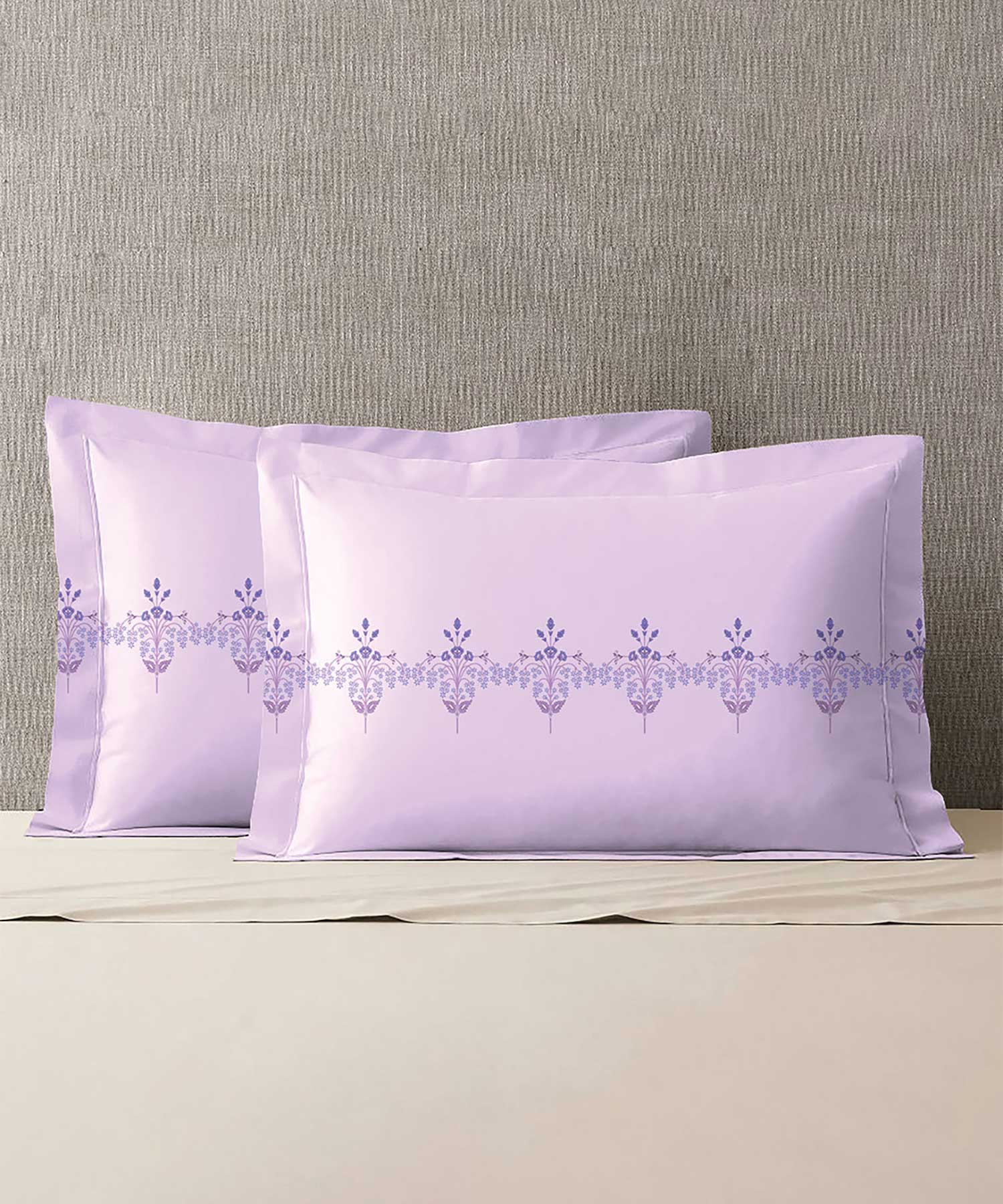 Soft Comfort Pillowcase Set,210 TC, 100% Cotton, Lilac Affair
