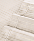 Classic Stripe Solid Dyed Single Bedsheet Set, Pearled Ivory|210 TC Cotton|1 Pillow Cover