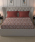 Comfort Living Queen Bedsheet Set, Ajrakh Red|120 TC Cotton|2 pillow covers