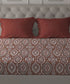 Comfort Living Queen Bedsheet Set, Ajrakh Red|120 TC Cotton|2 pillow covers
