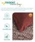 Comfort Living Queen Bedsheet Set, Ajrakh Red|120 TC Cotton|2 pillow covers