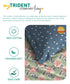 Comfort Living Queen Bedsheet Set, Serene Blue| 120 TC Cotton|2 Pillow Cover