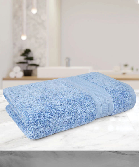 Soft Comfort 1Pc Bath Towel, Allure Blue|509 GSM Cotton|Air Rich Technology