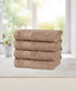 Soft Comfort 4Pc Hand Towel Set, Acron Brown|509 GSM Cotton|Air Rich Technology