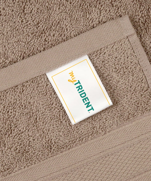 Soft Comfort 4Pc Hand Towel Set, Acron Brown|509 GSM Cotton|Air Rich Technology