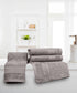 Soft Comfort 4Pc Hand Towel Set, Charcoal|509 GSM Cotton|Air Rich Technology