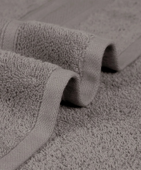 Soft Comfort 4Pc Hand Towel Set, Charcoal|509 GSM Cotton|Air Rich Technology
