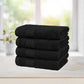 Soft Comfort 4Pc Hand Towel Set, Black|509 GSM Cotton|Air Rich Technology