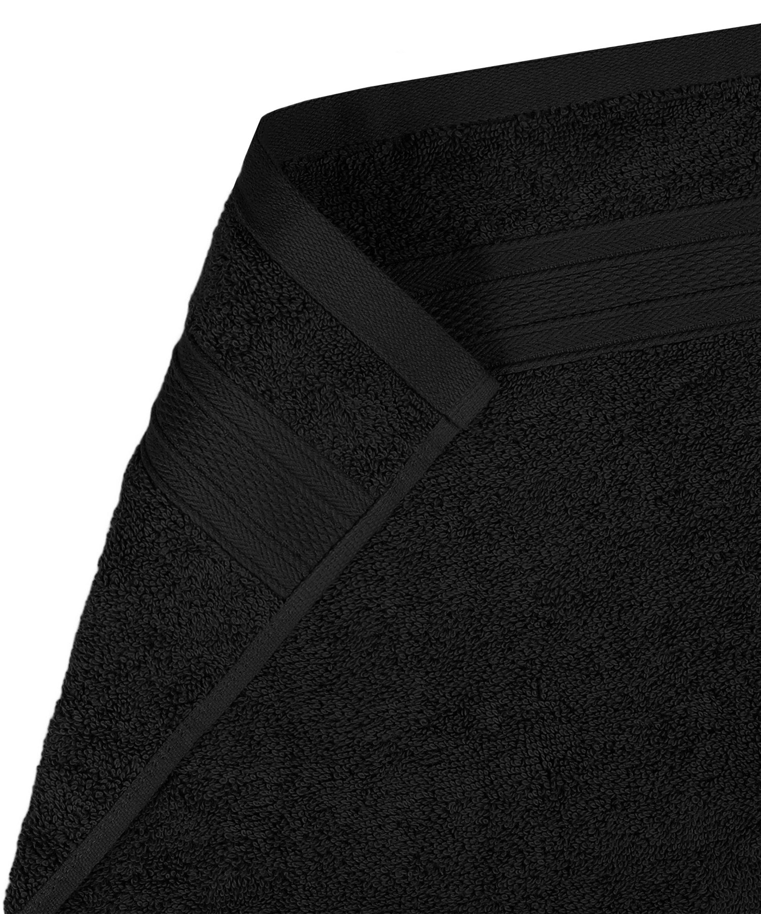 Soft Comfort 4Pc Hand Towel Set, Black|509 GSM Cotton|Air Rich Technology