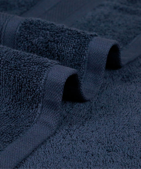 Soft Comfort 4Pc Hand Towel Set,Navy Blue|509 GSM Cotton|Air Rich Technology