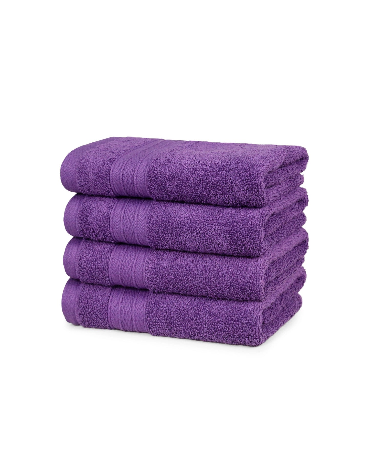 Soft Comfort 4Pc Hand Towel Set,Plum|509 GSM Cotton|Air Rich Technology