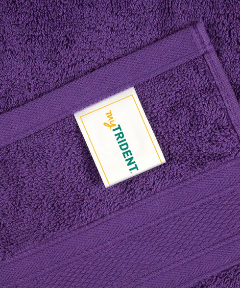Soft Comfort 4Pc Hand Towel Set,Plum|509 GSM Cotton|Air Rich Technology