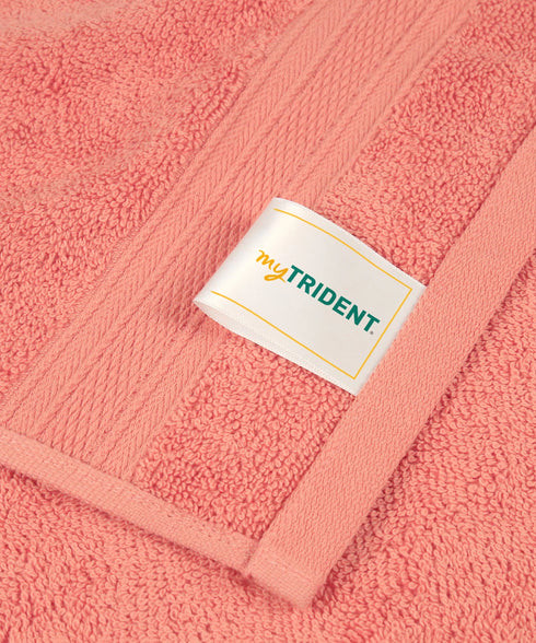 Soft Comfort 6Pc Face Towel Set, Coral Haze|509 GSM Cotton|Air Rich Technology