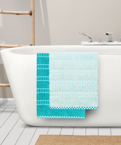 His & Her 2 PC Bath Towel Set,Bow & Arrow|500 GSM Cotton