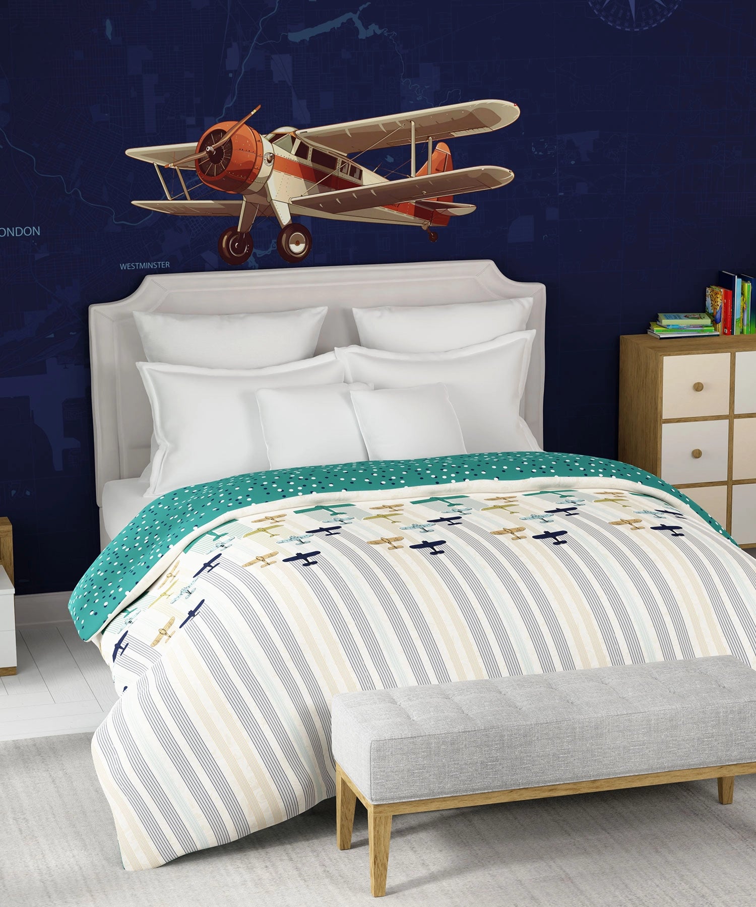 Juniors Double AC Blanket/Comforter, Passport|144 TC Cotton