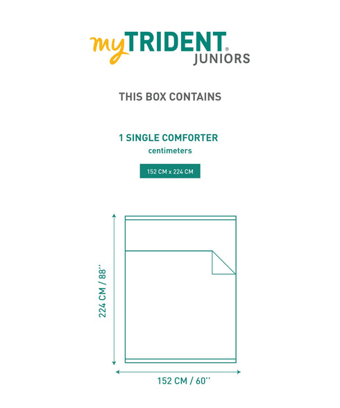 Juniors Single AC Comforter, Jigsaw Jungle|144 TC Cotton