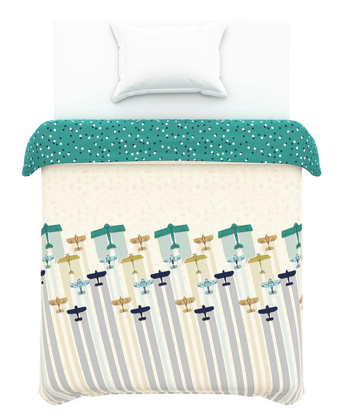 Juniors Single AC Comforter, Passport|144 TC Cotton