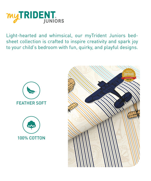 Juniors Single AC Comforter, Passport|144 TC Cotton