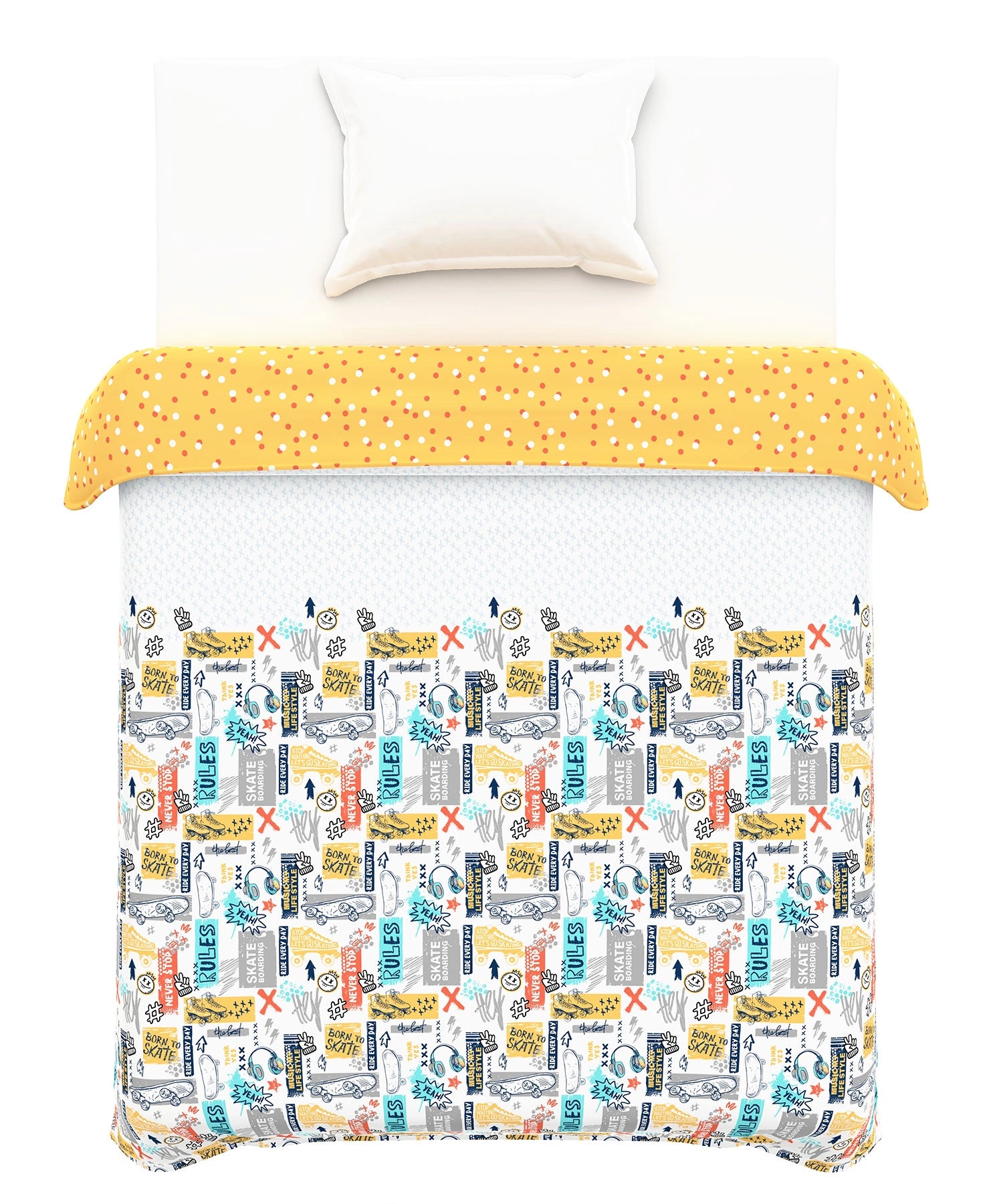 Juniors Single AC Blanket/Comforter, Streetstyle Skate|144 TC Cotton