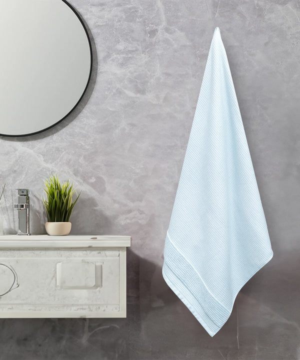 Finesse Fashion Waffle Bath Towel, Cloud|600 GSM Cotton
