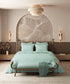 Home Essential Pastel Poetry Geo Bedsheet, Aldo Tiffany|144TC Cotton| 2 Pillow Covers