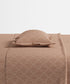Home Essential Pastel Poetry Geo Bedsheet, Aldo Gingerbread|144TC Cotton| 2 Pillow Covers