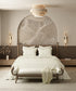 Home Essential Pastel Poetry Geo Bedsheet, Aldo Butter|144TC Cotton| 2 Pillow Covers