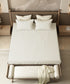 Home Essential Pastel Poetry Geo Bedsheet, Aldo Butter|144TC Cotton| 2 Pillow Covers